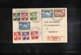 Greenland / Groenland 1948 Danish Peary Land Expedition Interesting Registered Postcard - Brieven En Documenten