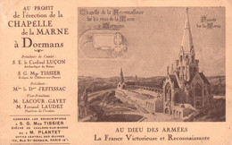 Dormans - Au Profit De L'erection De La Chapelle De La Marne - Cpa Demande De Dons - Religion - Dormans