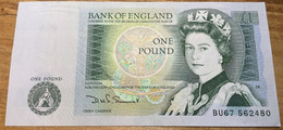 Bank Of England £1 Note (BU67 Series, DHF Somerset) - Excellent Condition - 1 Pond