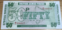 British Armed Forces - 50 Pence Voucher / Note (6th Series) - Excellent Condition - Forze Armate Britanniche & Docuementi Speciali