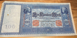 Germany: Reichsbanknote 100 Mark, April 1910 Series - Good, Circulated Condition - 100 Mark