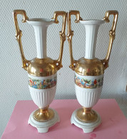 Paire De Vases Vintage , Céramique Italienne, Estampillés C.A.L. Marque Déposée - Zonder Classificatie