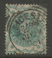 GREAT BRITAIN. QV. ½d PERFIN. UNCLEAR. USED LEICESTER POSTMARK. - Ongebruikt