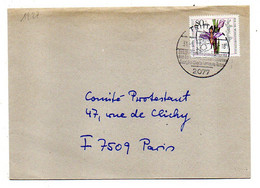 Allemagne--1986 - Lettre  TRITTAU  Pour  PARIS-75...timbre ( Orchidée-"Violetter Dingel" )  Seul  Sur Lettre....cachet.. - Brieven En Documenten