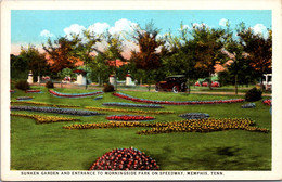 Tennessee Memphis Sunken Gardens And Entrance To Morningside Park And Speedway Curteich - Memphis