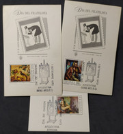 Día De Emisión - Lote X 3 - Día Del Filatelista – 1/9/1973 - Argentina - Postzegelboekjes