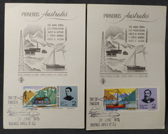 Día De Emisión - Pioneros Australes X 2 – 28/6/1975 - Argentina - Postzegelboekjes