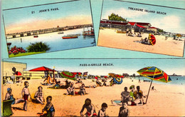 Florida Pass-A-Grille Beach St John's Pass And Treasure Island Beach 1946 - St Petersburg