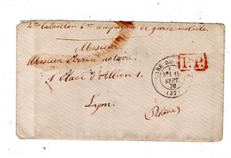 1870 , " GARE DE ... 19.Sept 70 " Cachet Avec Rouge " P.P. "manuscr. 4. Bat 6. Comp.-garde Mobile - Krieg 1870