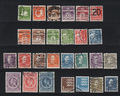 DANMARK, Danemark, 27 Timbres Différents Oblitérés, - Sammlungen