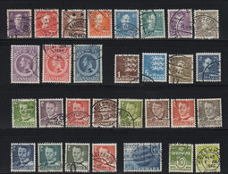 DANMARK, Danemark, 30 Timbres Différents Oblitérés, - Lotes & Colecciones