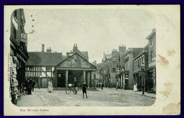 Ref 1588 - 1904 Postcard - The Butter Cross Market Drayton Shropshire - Duplex Postmark - Shropshire