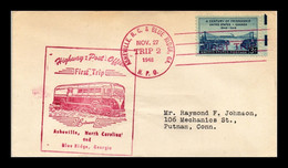 1948 Bus Car Postal Bureau Poste Ambulant Facteur Postier Distribution Transport Du Courrier Premier Voyage - Poste