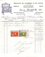 Jette - Appareil De Chauffage Et De Cuisine - Jean Baeck 1929 + Timbres - 1900 – 1949