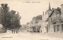 CPA - France - Saint-Mihiel - Avenue De La Gare - A. Perichon - Animé - Charette - Gendarme - Saint Mihiel