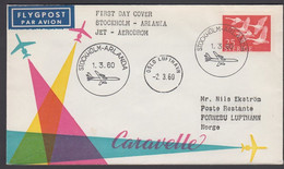 1960. FIRST SAS FLIGHT STOCKHOLM ARLANDA 1 3 1959. OSLO LUFTHAVN -2.3.60. (Michel 416) - JF304851 - Cartas & Documentos