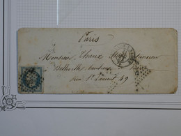 BL12 FRANCE  BELLE LETTRE  1856 CHALONS A PARIS +N°14 LAITEUX GDE MARGES + +AFFRANCH. INTERESSANT++ + - 1853-1860 Napoleone III