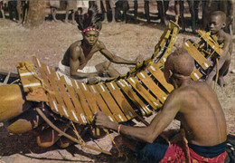 CARTOLINA  AFRICA II PICTURES,UGANDA,BALAFON-PLAYERS-BOLLO STACCATO,VIAGGIATA 1972 - Uganda