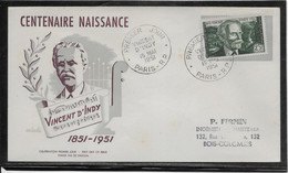 France N°890 - Enveloppe 1er Jour - 1950-1959