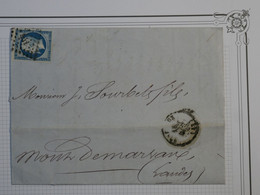 BL12 FRANCE  BELLE LETTRE  1856 MONT DE MARSAN +N°14  + +AFFRANCH. INTERESSANT++ + - 1853-1860 Napoleon III