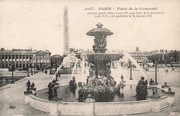 CPA - France - Paris - Place De La Concorde - E.L.D. - Fontaine - Obélisque  - Gendarme - Statue - Dos Vert - Places, Squares