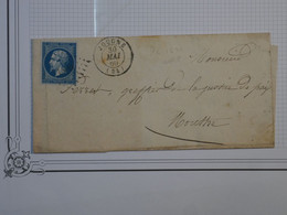 BL12 FRANCE  BELLE LETTRE  1860 JOUGNE  +N°14  + +AFFRANCH. INTERESSANT++ + - 1853-1860 Napoleone III