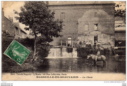 MARSEILLE-en-BEAUVAISIS La Chute Carte écrite En 1916  2 Scans - Marseille-en-Beauvaisis