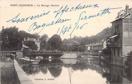 CPA FRANCE - 27 - PONT AUDEMER - Le Barrage Amont - Librairie A GODON - Pont Audemer