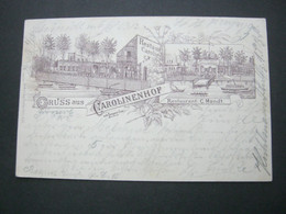 Berlin Zehlendorf, Carolinenhof , Seltene Vorläuferkarte Um 1897 , Mit Stempel - Zehlendorf