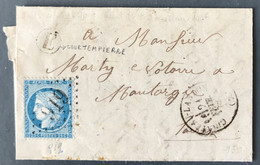 France N°60A Sur Lettre, TAD Château-Landon (73) 21.2.1872 + GC 919 + Cachet E (Courtempierre) - (N290) - 1849-1876: Periodo Clásico