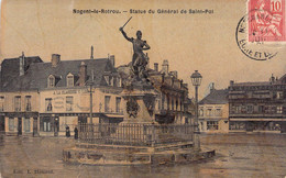 CPA FRANCE - 28 - NOGENT LE ROTROU - Statue Du Général De Saint Pol - Edit L HAMARD - Colorisée - Nogent Le Rotrou