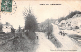 CPA FRANCE - 28 - Jouy - Gare De Jouy - Les Marnières - Edition Trottier Chartres - Gare Sans Train - Jouy