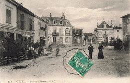 CPA - France - Vittel - Place Des Dames - Oblitéré Ambulant 1910 - Animé - Tabac - Prêtre - Dos Vert - Contrexeville