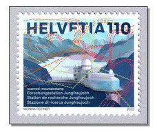 Switzerland 2022 (3/2022) 100 Years Jungfraujoch Research Station Mountains Berge Montagnes Montagne - MNH ** - Neufs