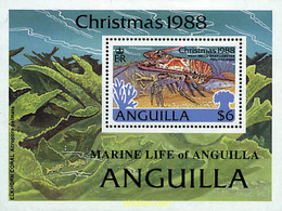 47162 MNH ANGUILLA 1988 FAUNA MARINA - Anguilla (1968-...)