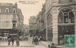 CPA - France - Epinal Rue Lépold-Bourg  - Direction Pont-de-Pierre - Photo Paul Testart - Oblitéré Gare D'epinal 1911 - - Epinal