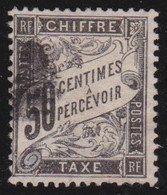 France   .   Yvert   .    Taxe  20   (2 Scans)       .    O      .    Oblitéré - 1859-1959 Usados