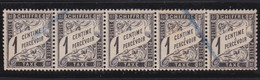 France   .   Yvert   .    Taxe  10  5x     .       O         .       Oblitéré - 1859-1959 Usados