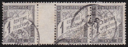 France   .   Yvert   .    Taxe  10   3x     .       O         .       Oblitéré - 1859-1959 Usados