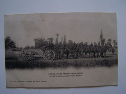 Delcampe - MILITARIA. LES GRANDES MANOEUVRES DE 1905. ARTILLERIE DE CAMPAGNE. PIECE DE 75M/M. 100_8015TRC"a" - Manöver
