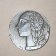 Médaille Métal Profil De République, Drago 185g,diam 8 Cm - Professionnels / De Société