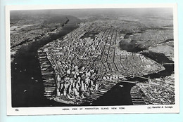 Cpsm  Etats-Unis, New-York, AERIAL VIEW OF Manhattan Island, Carte N°132, Dos Vierge Et Divisé, Belle Carte - Time Square