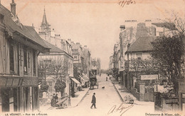 CPA - France - Le Visenet - Rue De L'eglise - Edition Delansorne 1 Miner - Oblitéré Ambulant - De Saint-Germain à Paris - Le Vésinet