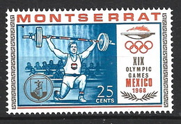 MONTSERRAT. N°200 De 1968. Haltérophilie. - Weightlifting