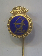 Archery Shooting - Sweden Federation Association, Vintage Pin Badge Abzeichen, Enamel - Tiro Con L'Arco