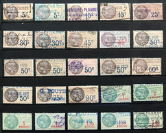 FISCAUX GENERAUX - FISCAL - 1925 / 1945 - COLLECTION LOT (2) (F3) - Zegels