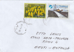 GOOD ROMANIA Postal Cover To ESTONIA 2022 - Good Stamped: Flowers ; Transgaz - Brieven En Documenten