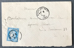 France N°60C Sur Lettre, TAD Rozoy-En-Brie (73) 8.5.1876 - (N327) - 1849-1876: Période Classique