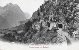 KLAUSENSTRASSE → Pferdefuhrwerk Mit Holz Beladen Bei Der Selbsanft, Ca.1900 - Other & Unclassified
