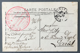 France Cachet Militaire CAMP RETRANCHE DE PARIS Sur CPA 30.1.1914 - (N338) - 1. Weltkrieg 1914-1918